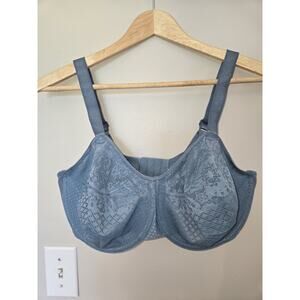 Wacoal Retro Chic Full Figure Underwire Bra Blue 38G 857210